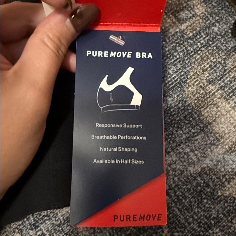 Reebok Black Purmove Sports Bra - Picture 4 of 5